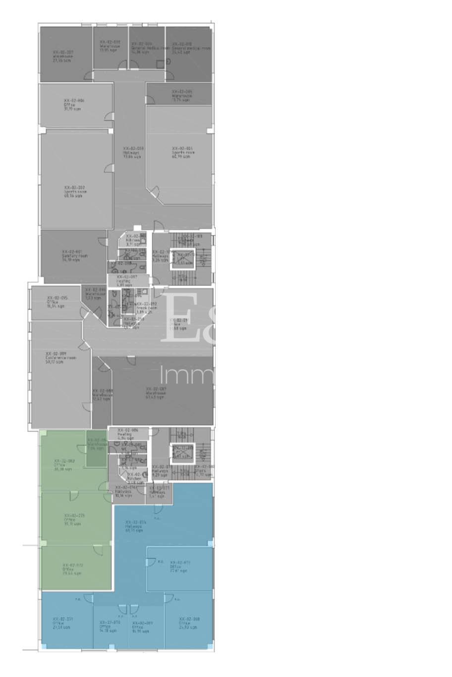 2. Obergeschoss Vorderhaus 192 m² und 139 m²