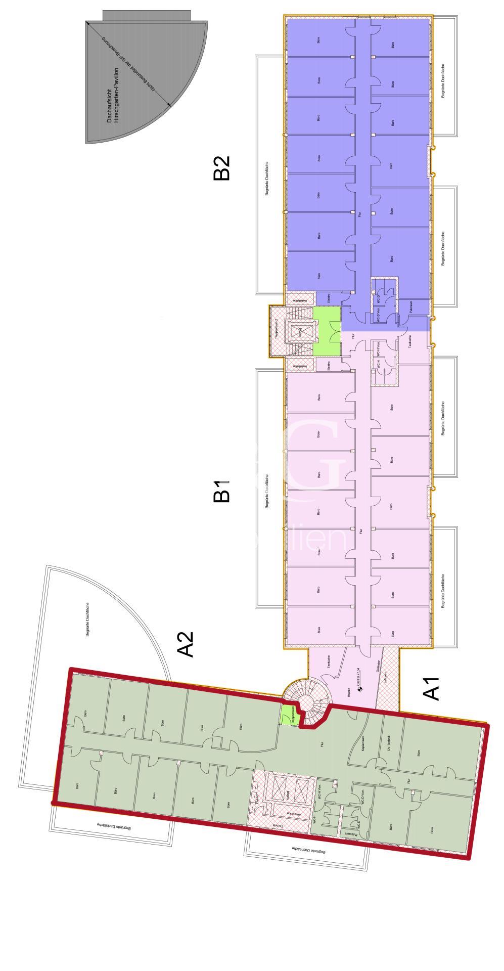 2. Obergeschoss Bauteile A1/A2