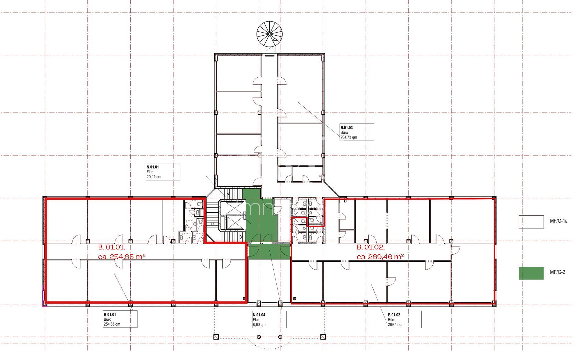 1.Obergeschoss ca. 550 m²