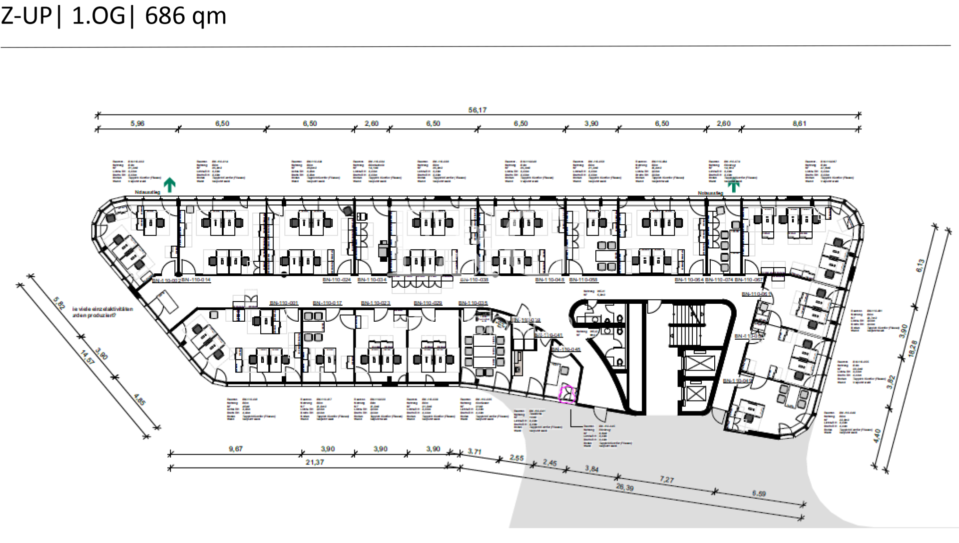 1. OG ca. 721 m²