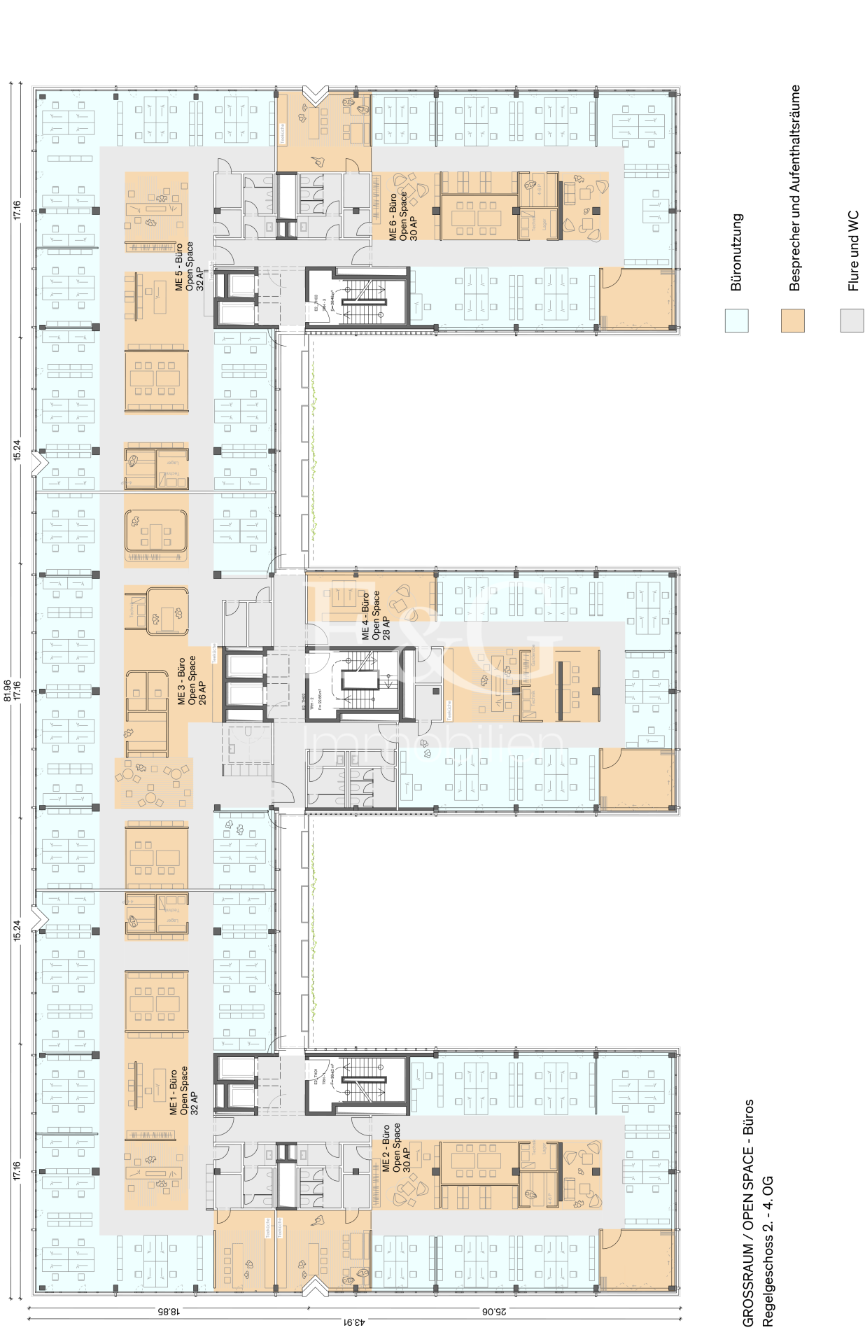 2.-4. Obergeschoss Open Space