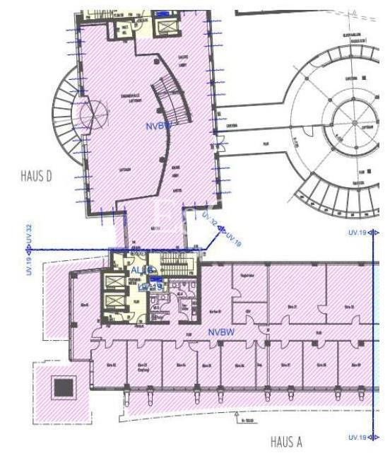 1. Obergeschoss, Haus A+D, 491,56 m²