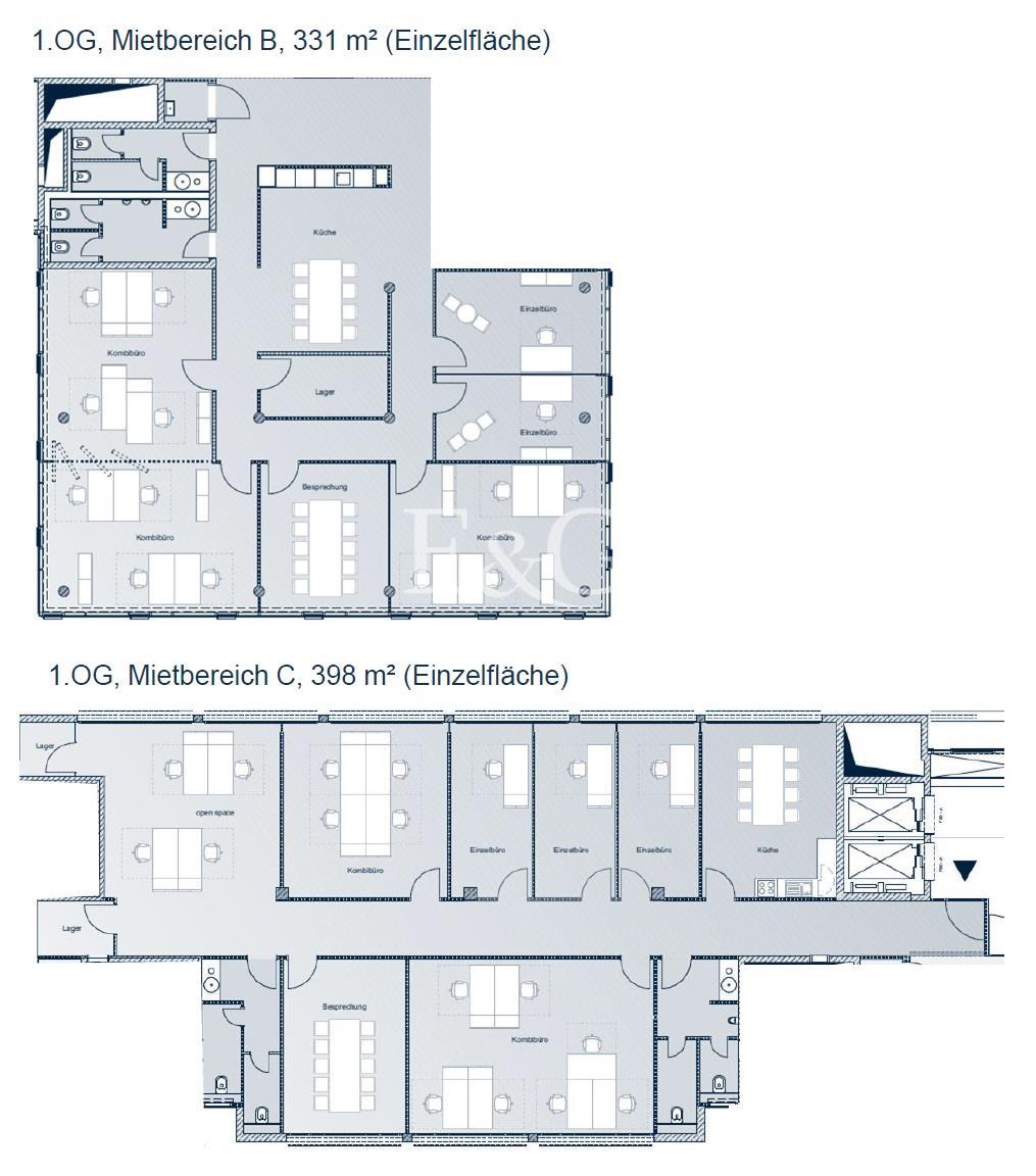 1. Obergeschoss B, C