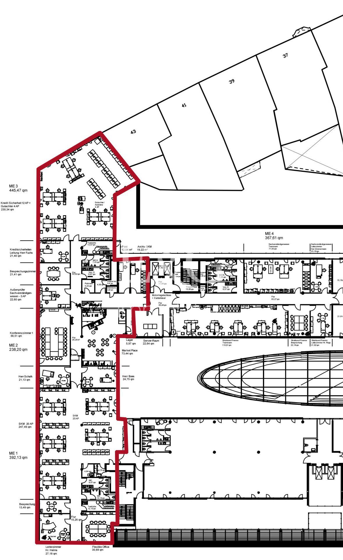 4. OG 1.142 m² Friedrichstraße 45