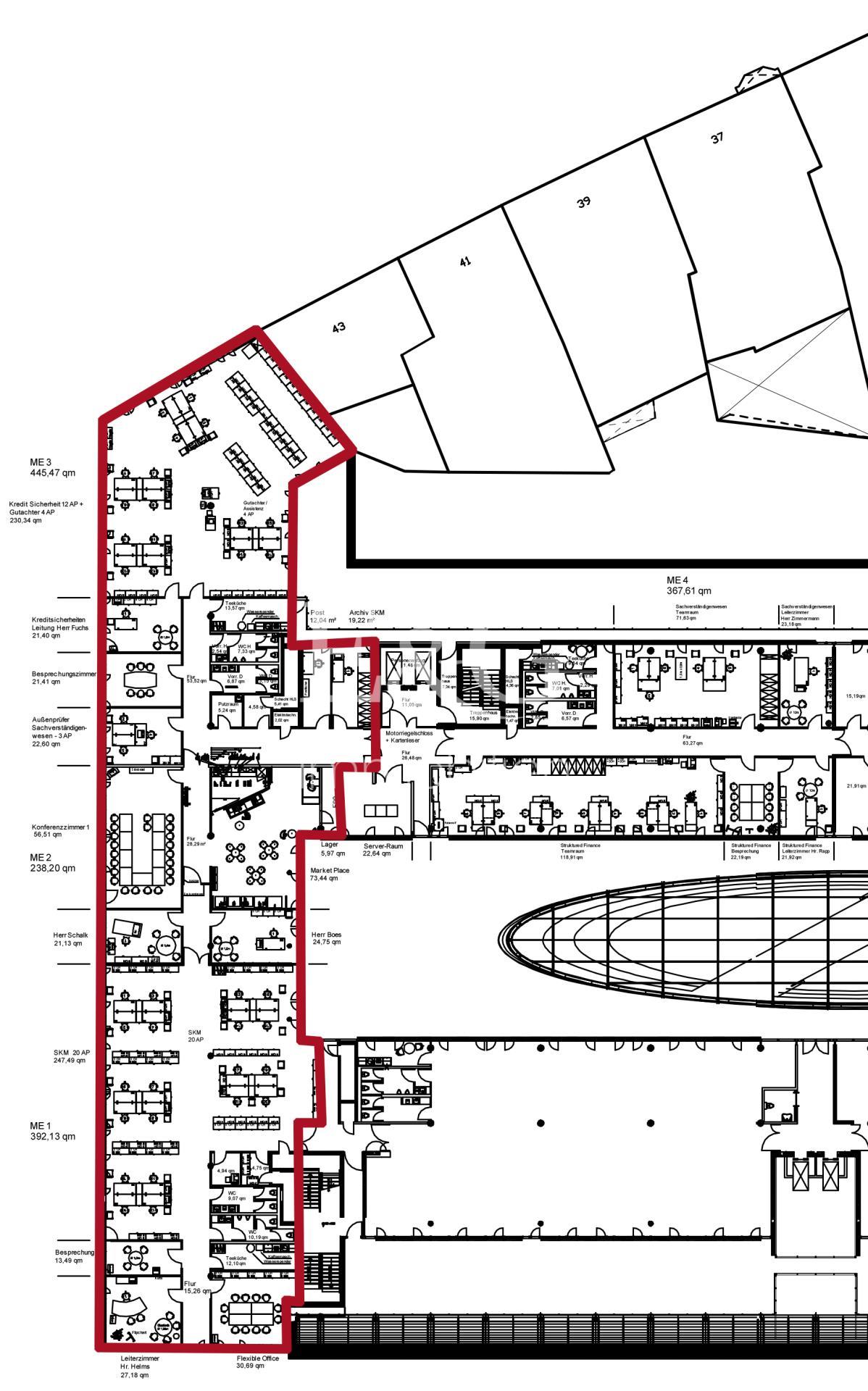 4. OG 1.142 m² Friedrichstraße 45