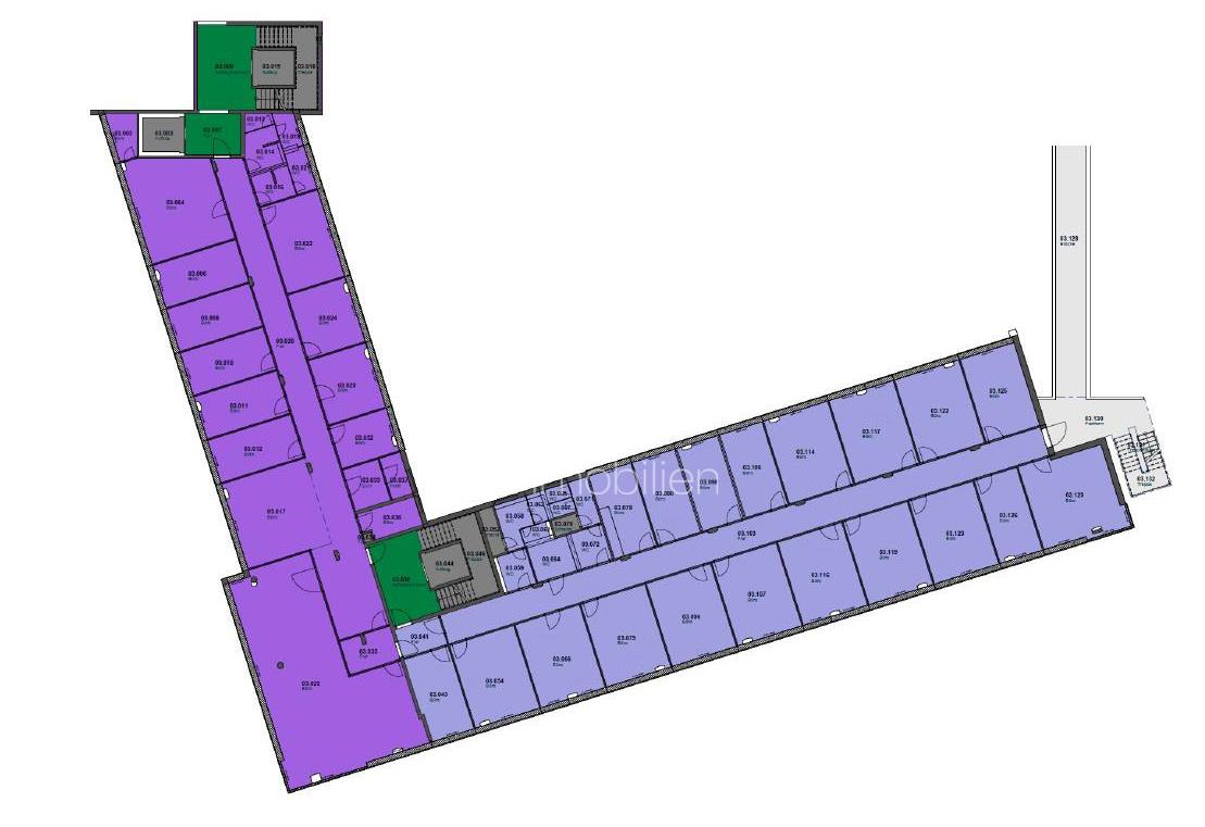 3. Obergeschoss 953 m²