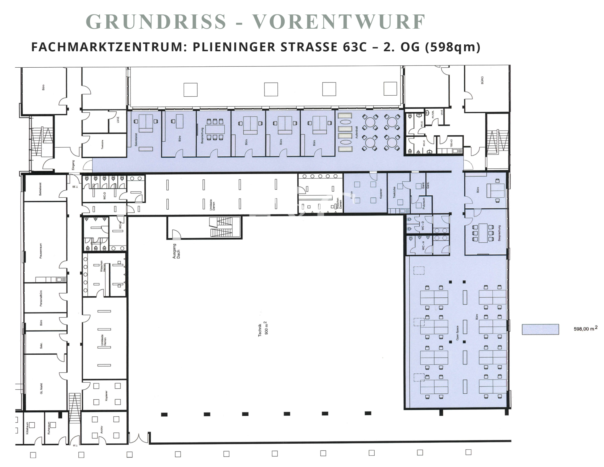 Fachmarktzentrum 2. OG 598 m²