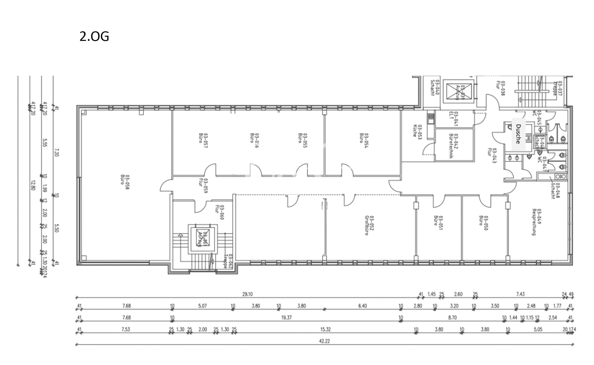 2. OG Untervermietung Bürofläche_Bauteil D-2